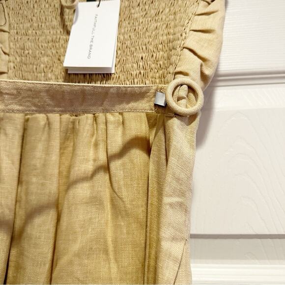 Faithfull the Brand Alegrias Jumpsuit WHEAT NWT Small NWT - Picture 15 of 16